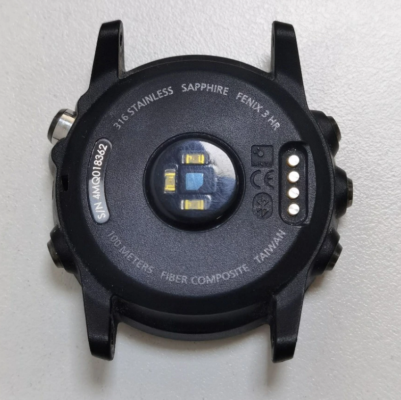 Garmin Garmin Originální zadní kryt pro Garmin Fenix 3 HR Smart GPS Watch včetně instalace, černá nebo silver