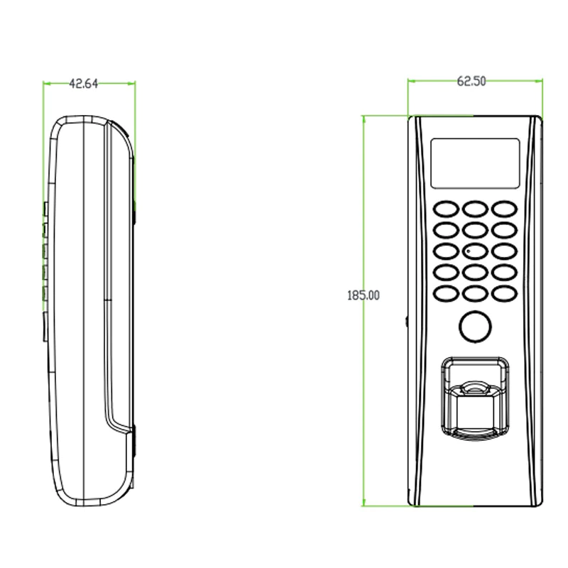 ZKTeco F1700 Building, docházkový systém s čtečkou otisků prstů s TCP/IP