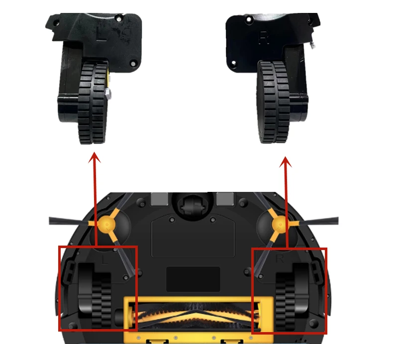 Robot Right Wheel Left Wheel for Proscenic 830P 800T Robotic Vacuum Cleaner Spare Parts Accessories Replacement