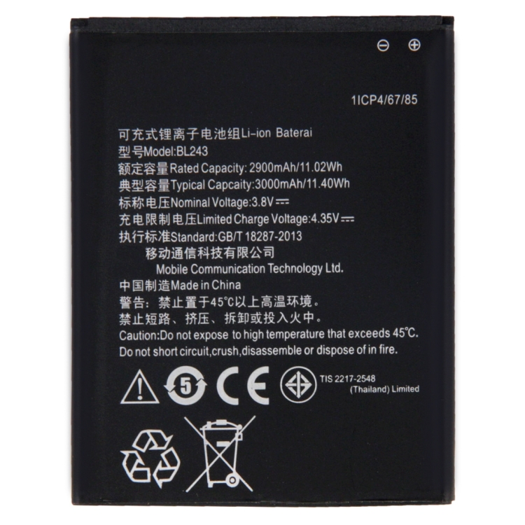 UVR Baterie BL243 pro Lenovo K3 Note/ K50-T5, 3000mAh