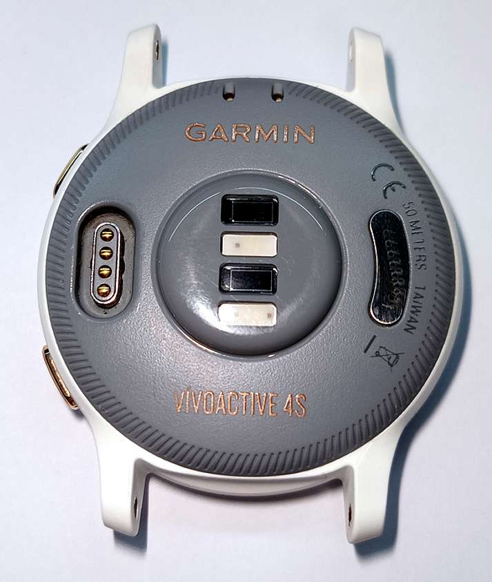 Garmin Venu 2s music Garmin pouzdro - zadní kryt s HRM, repro, tlačítka, optický senzor, bílá zlatá