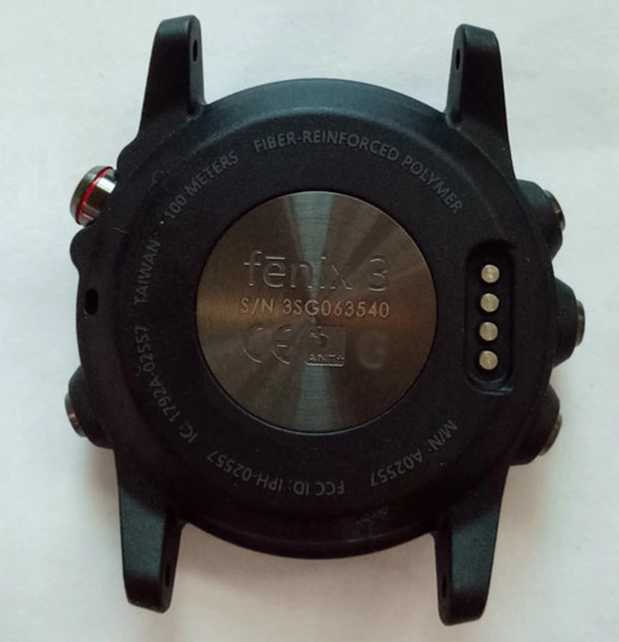 Garmin Garmin Originální zadní kryt pro Garmin Fenix 3 Smart GPS Watch včetně instalace, černá nebo silver
