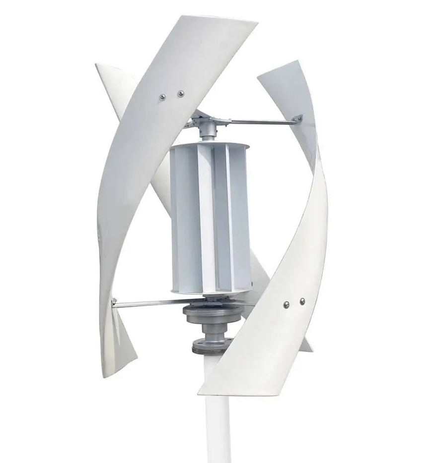 Větrná elektrára 5kW DE5000WV3 Větrná elektrárna set. Nízkootáčkový vertikální větrný mlýn, 48V pro domácí použití, baterie Lithtech 10kWh, střídač hybridní 7kWh