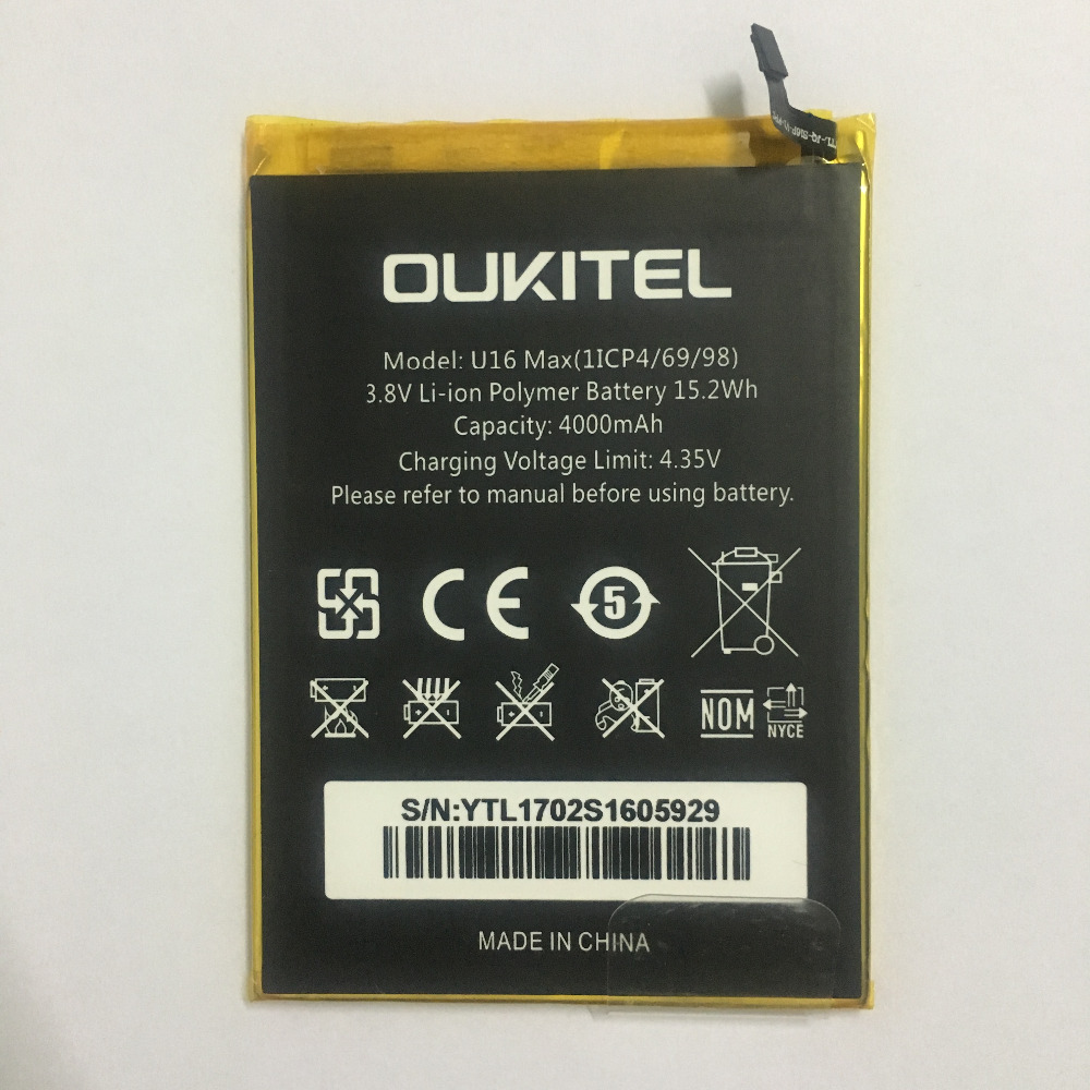 UVR Baterie pro Oukitel U16 Max, 4000mAh