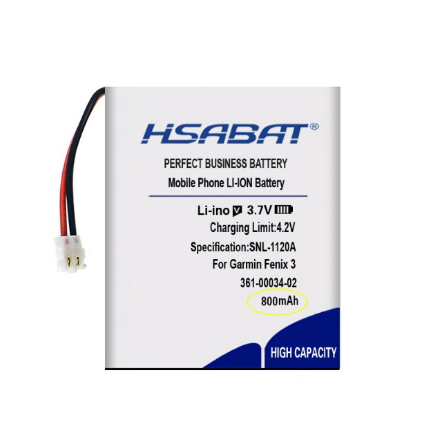 HSABAT HSABAT nebo Losoncoer baterie pro hodinky Garmin Fenix 3, Fenix 3 HR, 800mAh