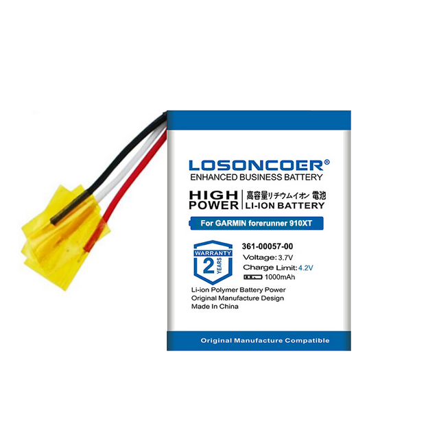 Losoncoer Losoncoer Baterie pro Garmin Forerunner 910XT, 1000mAh