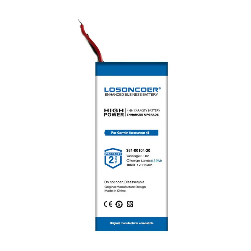 Losoncoer Losoncoer Baterie pro Garmin Forerunner 45, 1200mAh