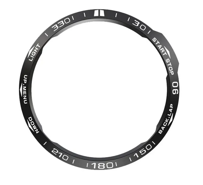 OEM Ochranná luneta pro Garmin Fenix 6 Pro, černá-bílá