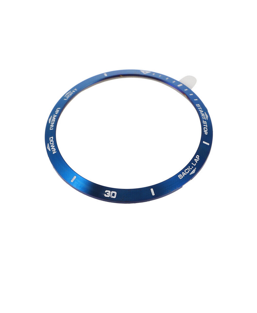 OEM Ochranná luneta pro Garmin Fenix 6 Pro, metal tmavě modrá-bílá