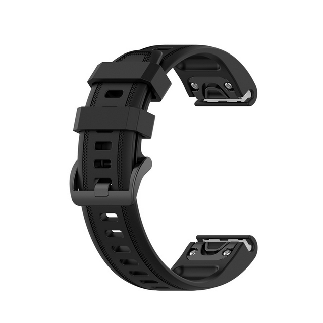 Fifata FIFATA náhradní silikonový řemínek pro Garmin Fenix 5S/ 5S Plus/ Fenix 6S/ Fenix 6S Pro/ Fenix 6S Sappphire/ Fenix 7S, černá