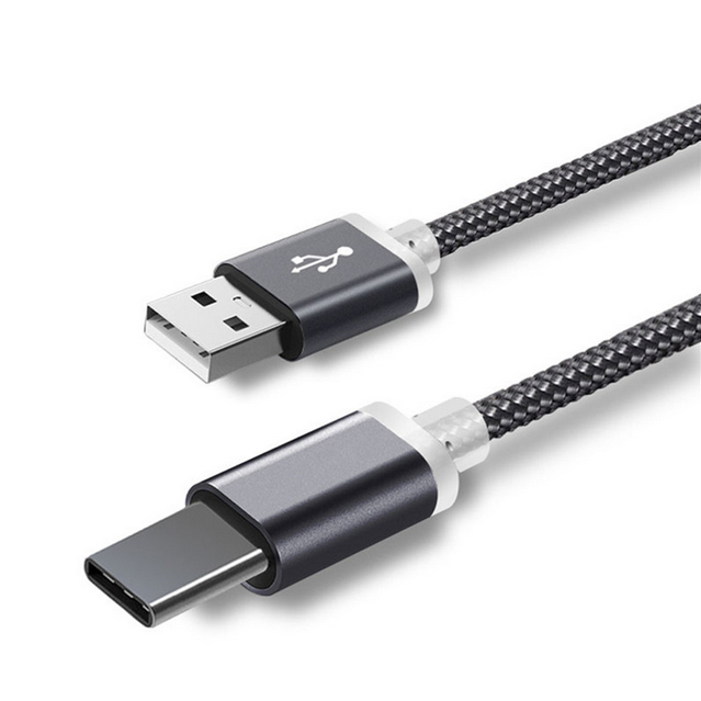 Middow USB nabíjecí kabel TYP-C konektor pro Blackview BV7000/BV8000/BV9000/P10000, tmavě šedá