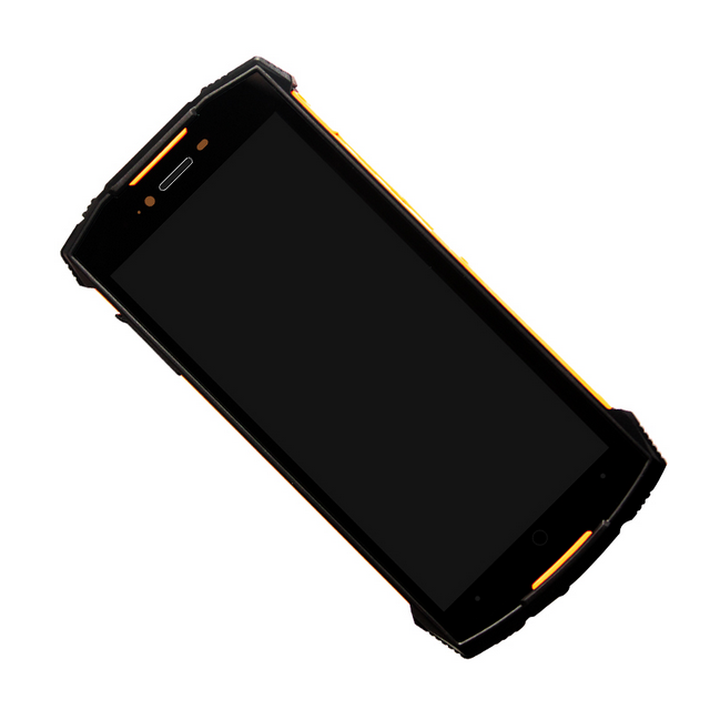 iParto LCD displej+dotykové sklo- digitizér s rámečkem, reproduktor pro Doogee S55, černá-oranžová