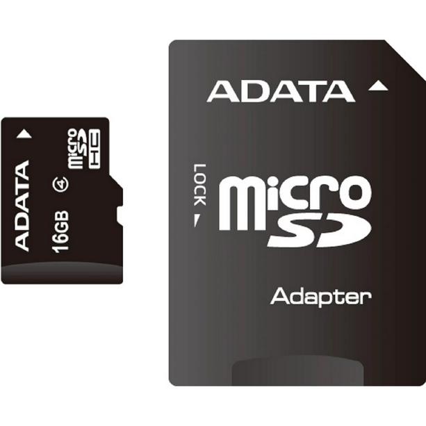 ADATA Adata Micro SDHC 16GB Class 4 + adaptér