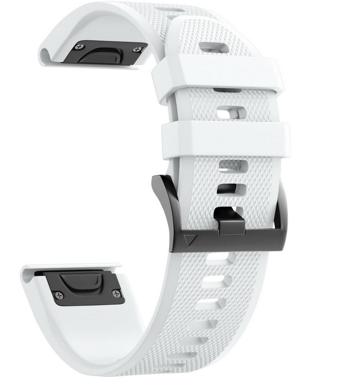 Fifata FIFATA náhradní silikonový řemínek pro Garmin Fenix 5S/ 5S Plus/ Fenix 6S/ Fenix 6S Pro/ Fenix 6S Sappphire/ Fenix 7S, bílá