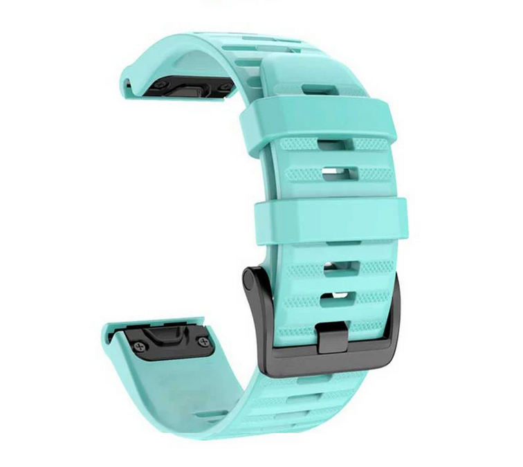 Fifata Náhradní silikonový řemínek pro Garmin Fenix 5x/ 5x Plus/ Fenix 3/ 3 HR/ Fenix 3 Sapphire/ D2 Bravo/ Quatix 3/ Tactix Bravo/ Descent Mk1/ Fenix 6X/ 6x Pro solar/ 7X/ 7X Pro, mátově zelená