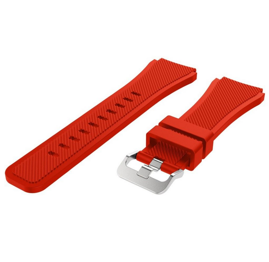 OTOKY Silikonový řemínek pro Samsung Gear S3 Classic/ Frontier, červená