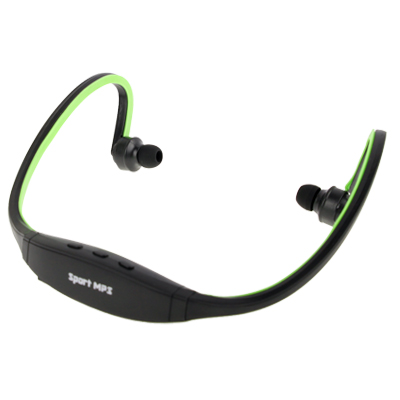 FUNtech Sportovní MP3 přehrávač s funkcí čtečky karet TF, hudba Formát: MP3 / WMA / WAV, světle zelená