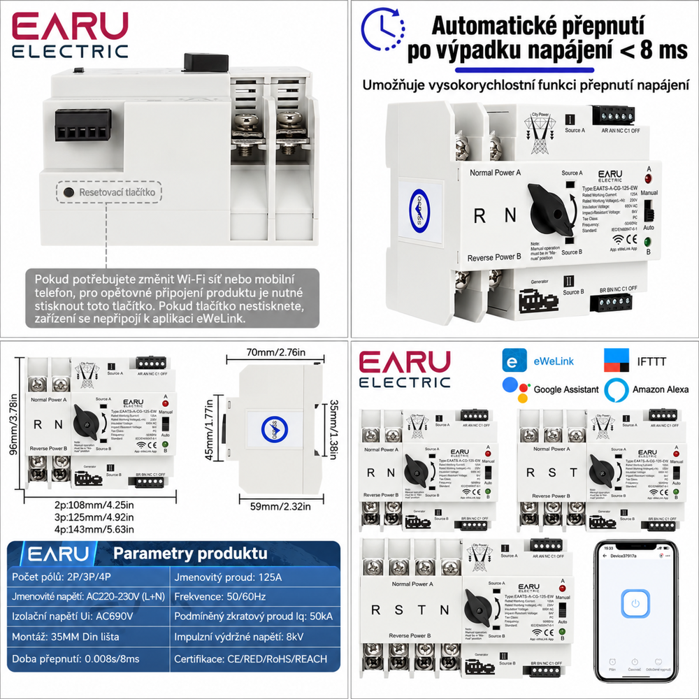 EARU EAATS-A-CG-125-EW 4P 125 A EARU EAATS-A-CG-125-EW 4P 125 A