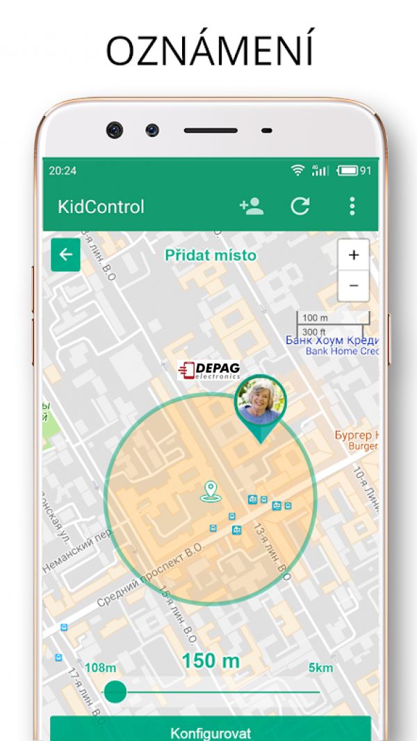 Kid Control aplikace pro dětské hodinky