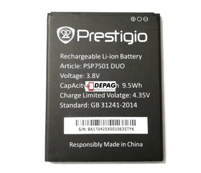 Prestigio baterie 2500mAh PSP7501DUO náhradní baterie pro Prestigio Grace R7 PSP7501 DUO PSP 7501