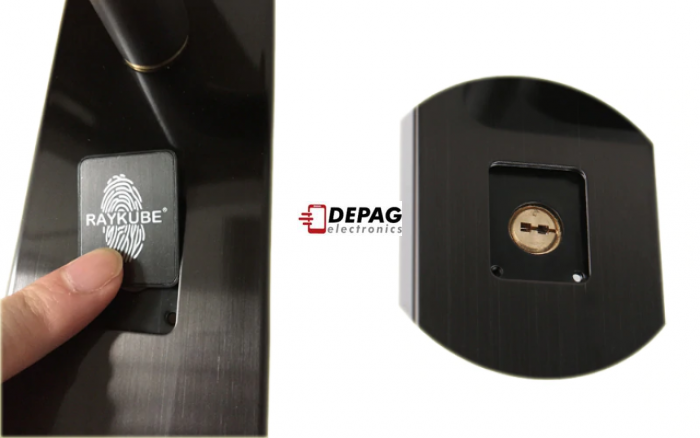DEEST EU-FX1-CZ Bezklíčový zámek s digitálním heslem, RFID, otiskem prstu, černá