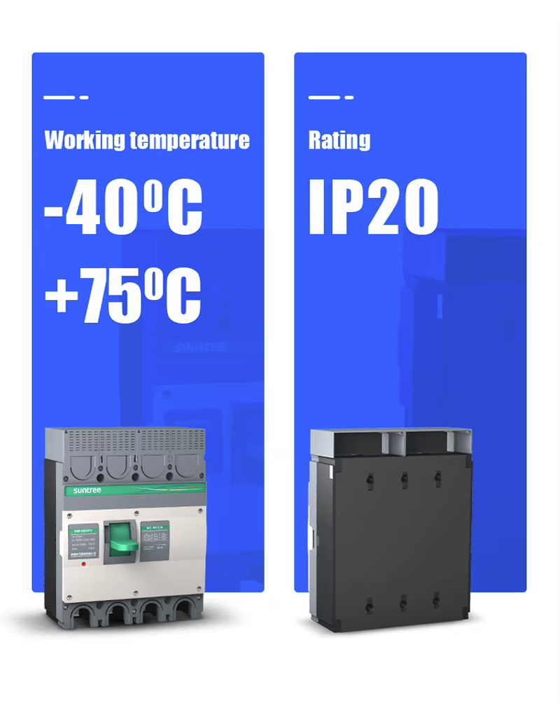 Suntree SM8-630HPV – DC výkonový jistič MCCB 4P, 1500 V, 630 A Suntree SM8-630HPV – DC výkonový jistič MCCB 4P, 1500 V, 630 A