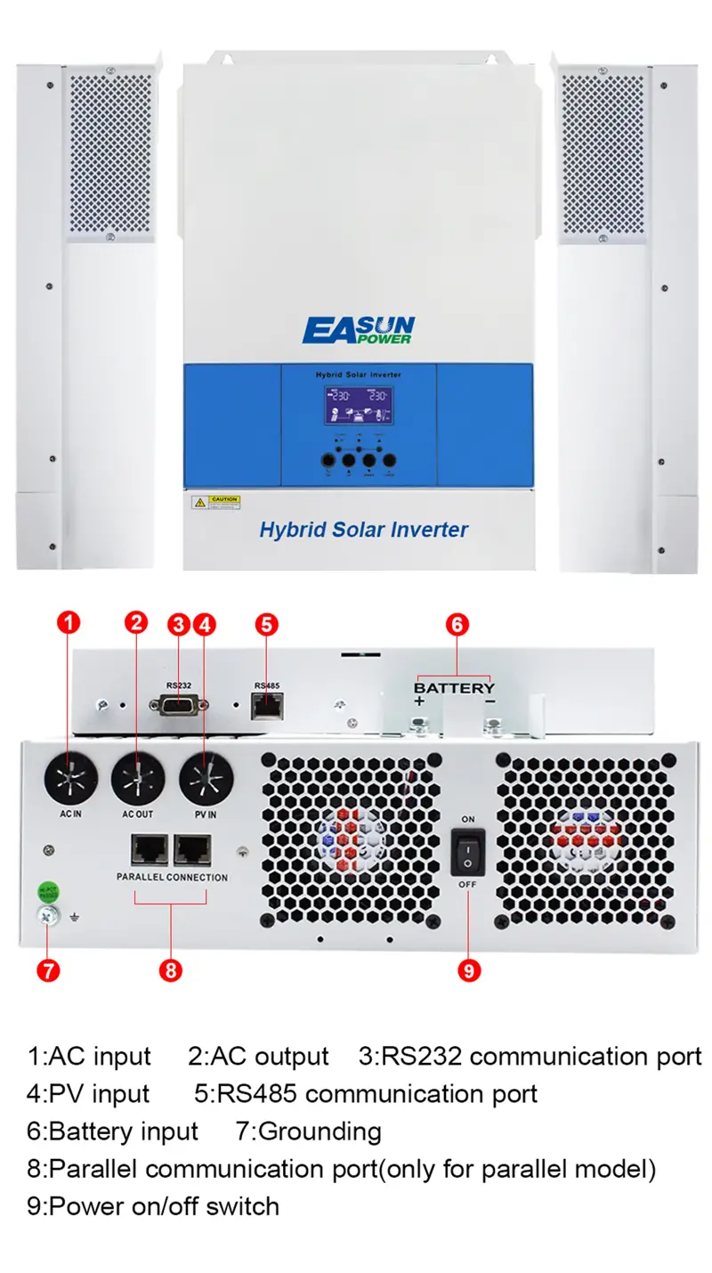Easun 6,2KW Off Grid Inverter 120A MPPT