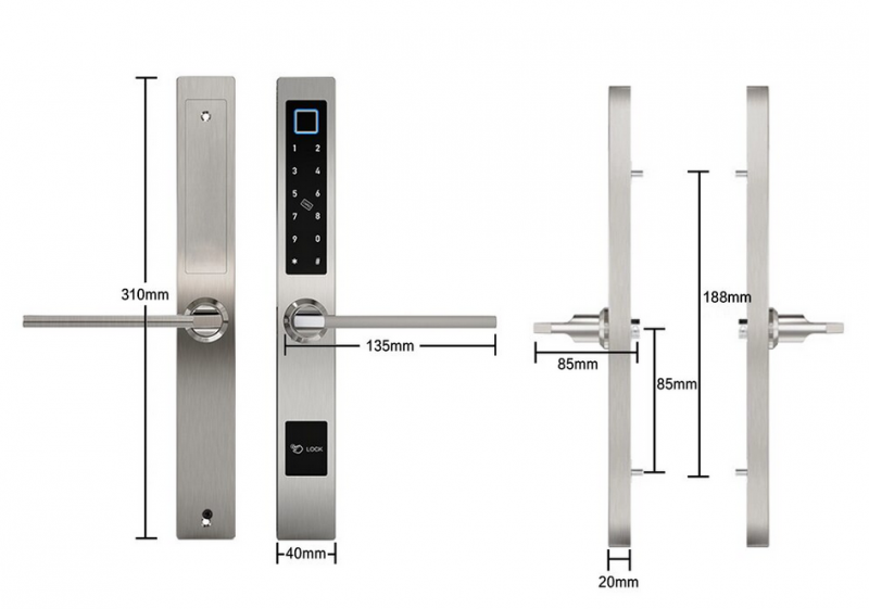 Electronic Door Lock Waterproof Fingerprint