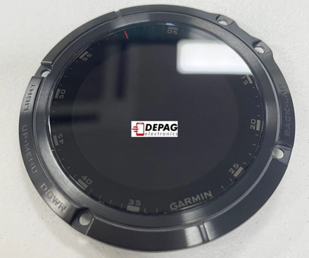 LCD displej Sapphire s lunetou pro Garmin Fenix 5x, černá