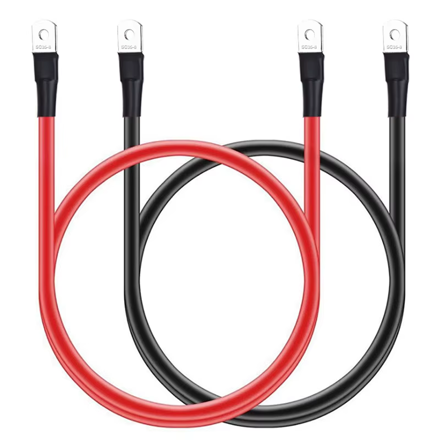 Sada propojovacích power kabelů 4AWG SC25-8, E339716 RU, AWM STYLE 3512, 600V FT2, 100 cm, 20mm2, 8 mm očko, červený a černý