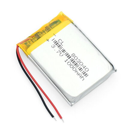 YCDC 803040, 1000mAh Li-polymer baterie