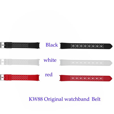 Náhradní řemínek s GSM a WiFi anténou pro KingWear KW88/ KW88 Pro, silikon černá