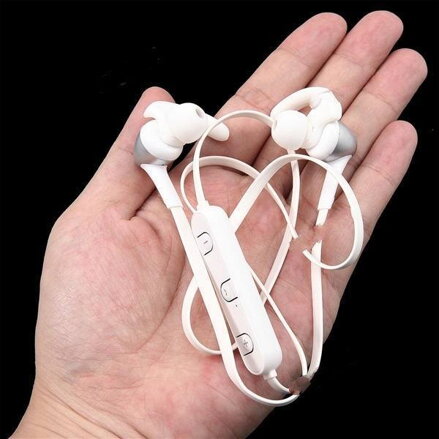 LYEJ K08 Bluetooth 4.1 sportovní bezdrátová sluchátka s mikrofonem,stříbrná