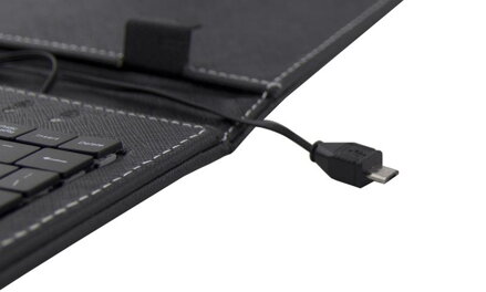Esperanza EK127 MADERA klávesnice+pouzdro pro tablet 7.85/8,USB, eko kůže, černé