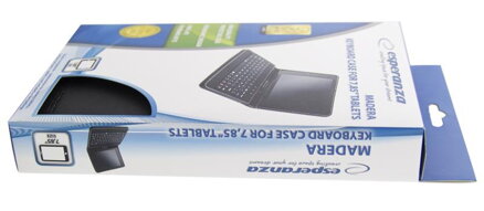 Esperanza EK127 MADERA klávesnice+pouzdro pro tablet 7.85/8,USB, eko kůže, černé