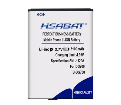 Hsabat Baterie B-DG700 pro DOOGEE BDG700 DG700 TITANS2, 5100mAh