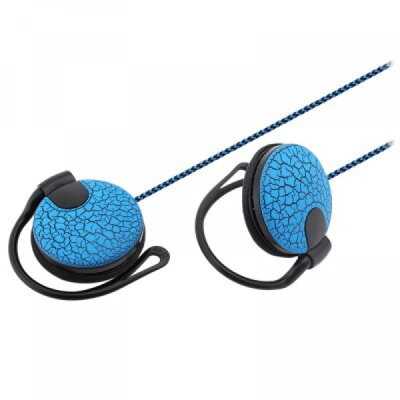 OOTDTY Crack Pattern Super Bass Stereo Hook Style sluchátka modrá