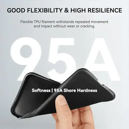 JAYO TPU/ASA Filament 1,75mm, 3D tiskárna, rozměrová přesnost +/- 0.03 mm, 0,5KG 1 cívka, 95A, TPU červená