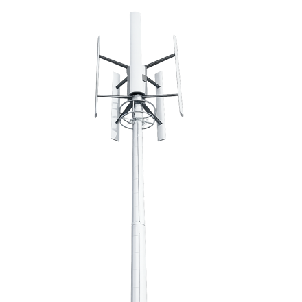 Větrná elektrárna 10kW Větrná elektrárna set. Nízkootáčkový vertikální větrný mlýn, 48V Regulátor 10kW, Střídač 10,2kWh baterie LiFePo4 10kWh Grade A 6500 cyklů  3-7 senzorů