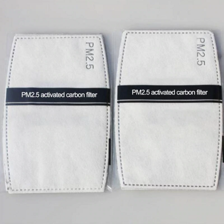 PM 2.5 náhradní filtr ROZMĚR 12cm x 8cm, 5 vrstev s aktivním uhlím, 96%, certifikací CE, pro respirátory a masky