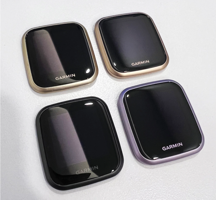 LCD displej+dotykové sklo-digitizér s lunetou pro Garmin Venu SQ/ SQ Music, šampáň