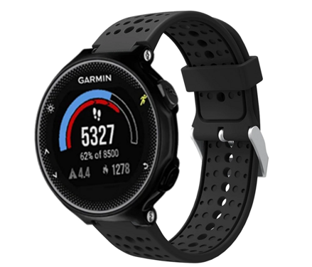 FIFATA náhradní silikonový řemínek pro Garmin Forerunner 235 220 230 620 630 735, černá