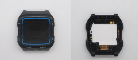 Střední díl+ LCD + sklo pro Garmin Forerunner 920XT, modrá