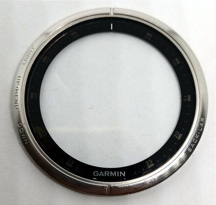 Garmin sklo s lunetou pro hodinky Garmin Fenix 5S Plus, stříbrná 