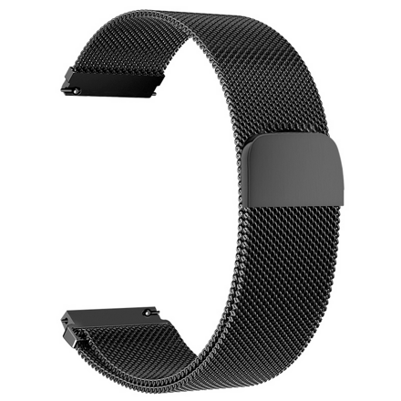 Elegantní řemínek Milanese pro Samsung Watch Active 2, ocel, černá