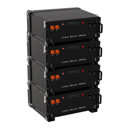 BATERIE 10,24 kWh LITHTECH TB6000X 51,2 V 200 Ah, 16S1P, Prismatic, ocelové pouzdro 100 A BMS, 150 A Peak, váha cca 93 kg, RS232, RS485, CAN, životnost 6000+ cyklů, záruka 10 let.