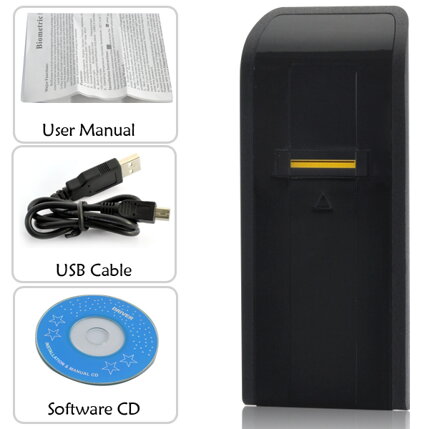 Generic - Čtečka otisků prstů USB 2.0 BSP zámek pro PC, tablet, notebook, černá
