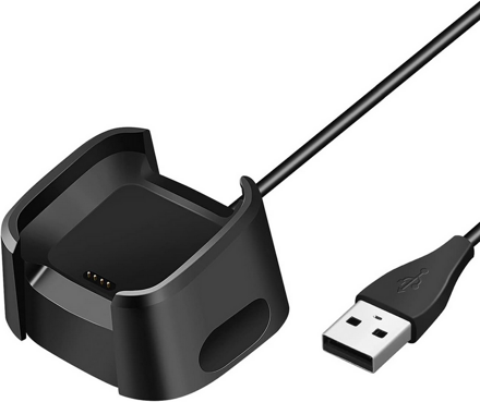 Nabíjecí kabel s dokem pro Fitbit Versa 1, černá 