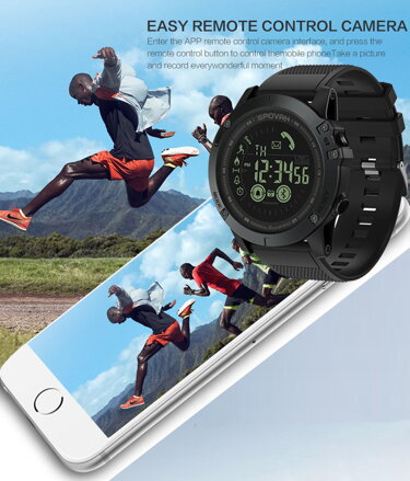 SPOVAN GV1224 pánské fitness chytré hodinky, černá