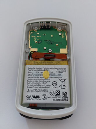 Zadní kryt - pouzdro s baterií 1900mAh pro Garmin EDGE 1030, černá-bílá